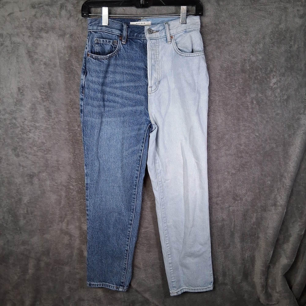Pacsun High-Rise Straight Jeans Women's Size 26 2 Tones 5 Pockets